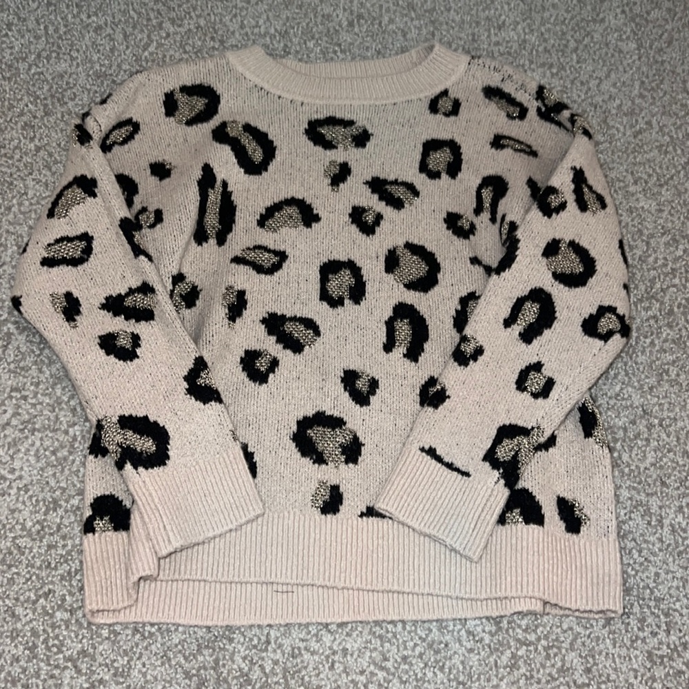 cheetah print sweater